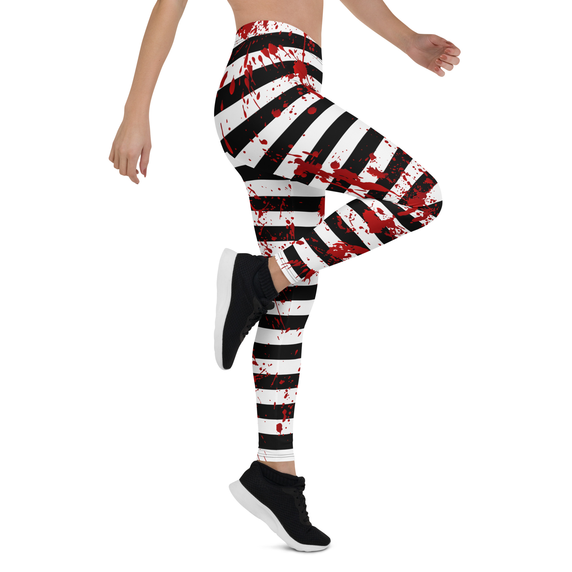 Bloody Halloween striped leggings – Halloween-themed striped