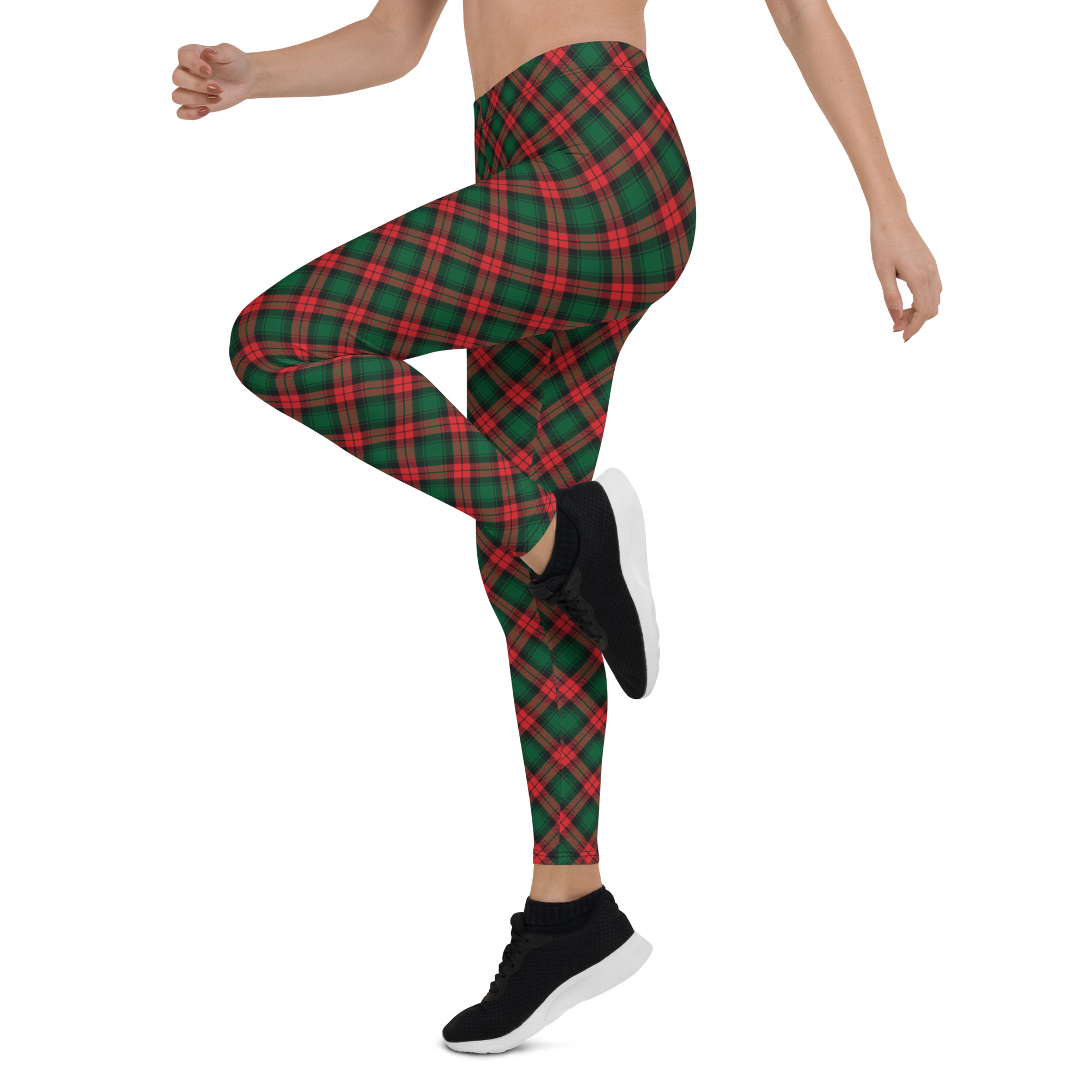 Tartan print Christmas Leggings, Red and Green Plaid Design legging - AIW  Art Gifts