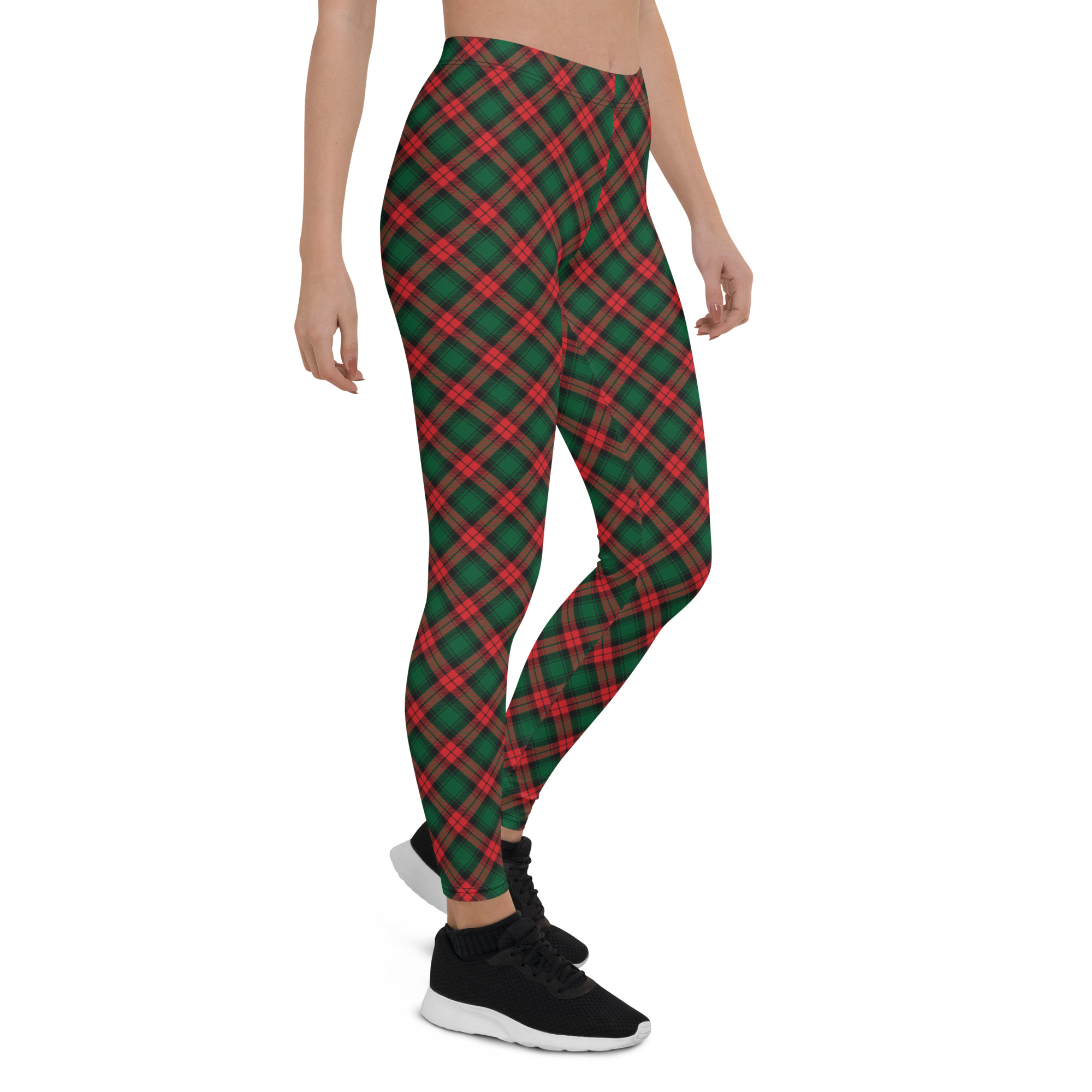 Tartan print Christmas Leggings, Red and Green Plaid Design legging - AIW  Art Gifts